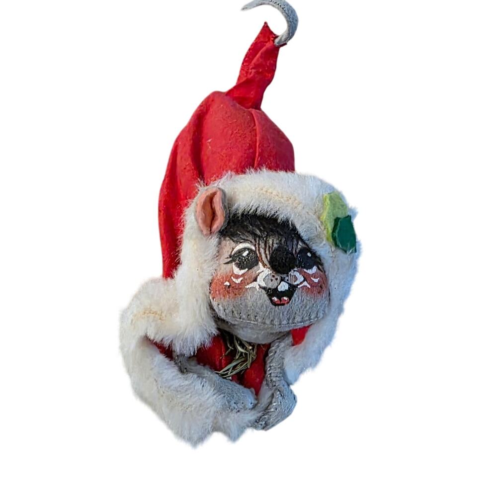 Vintage Annalee Christmas Mouse‎ in Stocking Mistletoe